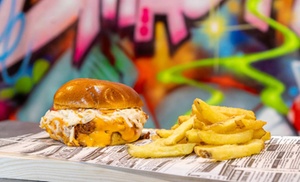 Menú de hamburguesas para 2 personas con opción a postre Menú de hamburguesas para 2 personas con opción a postre