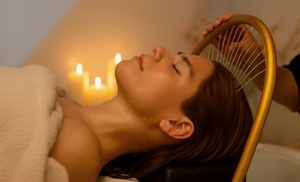 Head spa con masaje craneal y opción a maderoterapia facial o masaje