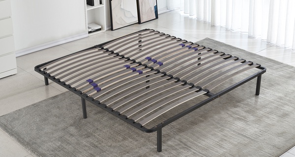 Somier ortopédico con lamas regulables, revestimiento de carbono, patas incluidas de Sampur, con envío gratuito