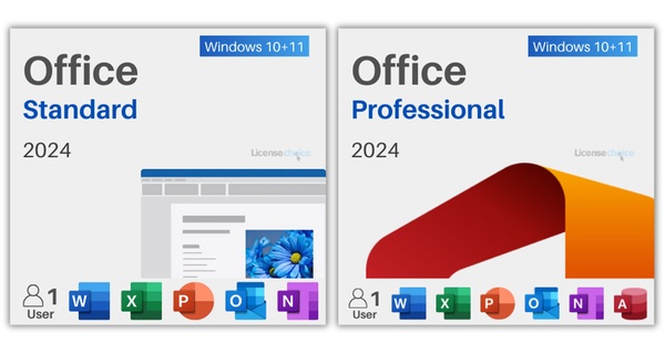 Office 2024 Professional Plus u Office 2024 Standard - De por vida para un dispositivo Windows