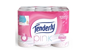 64 rotoli di carta igienica Tenderly Pink