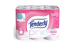  64 rotoli di carta igienica Tenderly Pink 