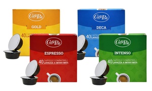  80, 240 o 400 capsule di caffè Poli compatibili con Lavazza A Modo Mio 