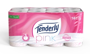  64 rotoli di carta igienica Tenderly Pink 