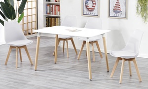  Set di 4 sedie stile nordico 