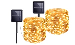 1 o 2 stringhe di luci LED ad energia solare con 100 LED 