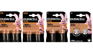 Batterie Duracell CR, Ministilo AAA, Stilo AA e Plus C