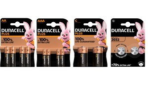  Batterie Duracell CR, Ministilo AAA, Stilo AA e Plus C 