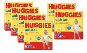 Fino a 102 Pannolini Huggies Unistar