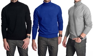 2 maglie dolcevita in cashmere e lana da uomo