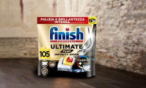 Fino a 420 caps di Finish Ultimate Plus Infinity Shine Limone
