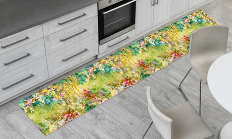 Tappeto passatoia antiscivolo a fiori