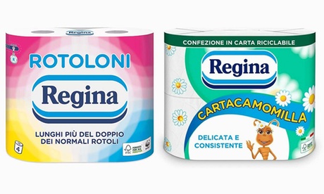 FINO a 60 rotoli di carta igienica Regina, disponibile in 2 varianti