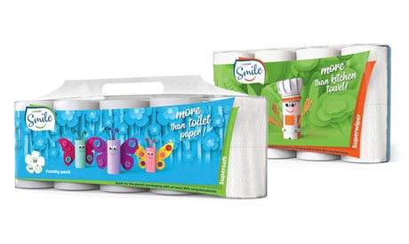 Fino a 96 rotoli di carta igienica Smile Fino a 96 rotoli di carta igienica Smile