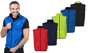 1 o 2 Gilet tecnico traspirante con dettagli rifrangenti e tasche con zip