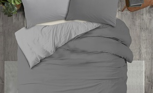 Parure copripiumino Francesca e lenzuolo con angoli in microfibra Parure copripiumino Francesca e lenzuolo con angoli in microfibra