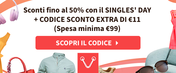 11€ extra per il Single's Day con il coupon Voghion