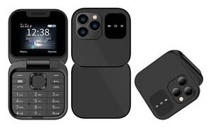 Telefono tascabile pieghevole nero Telefono tascabile pieghevole nero
