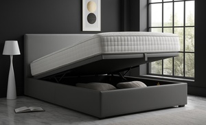 Letto contenitore Colisée in similpelle, materasso Empereur opzionale Letto contenitore Colisée in similpelle, materasso Empereur opzionale