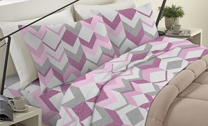 Completo lenzuola in flanella stampata 