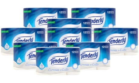 108 rotoli di carta igienica Tenderly Carezze di Latte