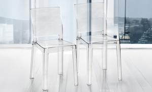 Set 4 sedie da cucina trasparenti