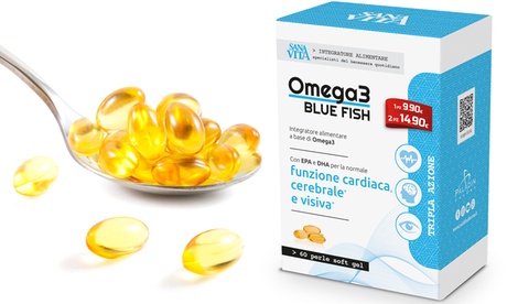 180, 360 o 720 capsule di Omega 3 Sanavita Blue Fish
