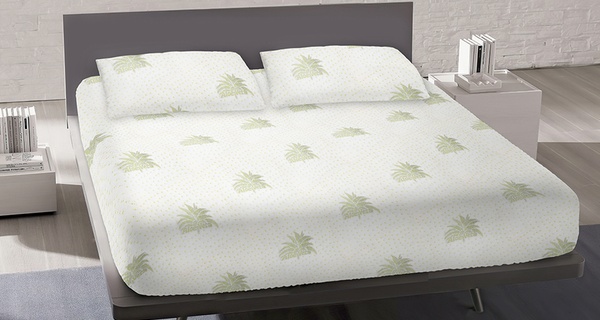 Coprimaterasso con Trattamento all'Aloe Vera, Fibra d'Argento, Antistress Massaggiante e Copriguanciali abbinabili