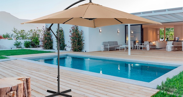 Ombrellone Da Giardino Decentrato, diametro 3 metri, con spedizione gratuita