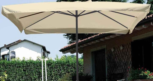 Ombrellone da giardino Bakaji con palo centrale, chiusura a carrucola, disponibile in 2 colori, con spedizione gratuita