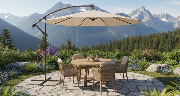 Ombrellone da giardino di 3 m, disponibile in 4 colori