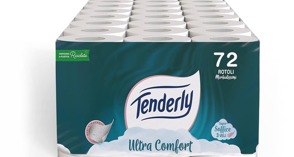 Tenderly Ultra Comfort 72 rotoli 3 veli, rotoli di carta igienica pura