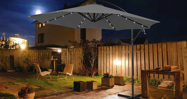 Ombrellone da giardino Bakaji e base ombrellone, disponibile in 2 modelli, con spedizione gratuita