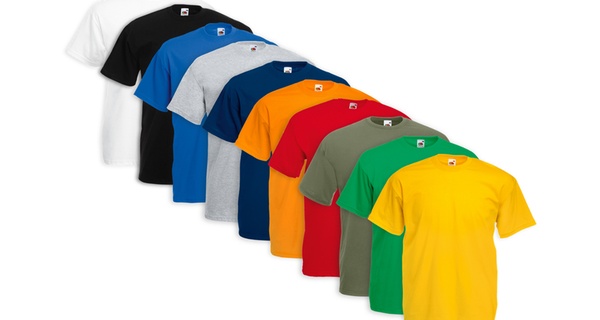 Set da 10 T-shirt Fruit Of The Loom, disponibile in varie taglie e colori