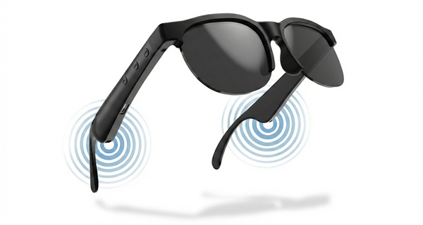 Occhiali smart con auricolari integrati, design open-ear e protezione UV