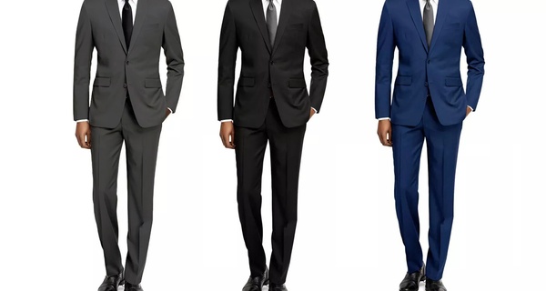 Abito da uomo sartoriale slim fit, giacca avvitata drop 12, disponibile in vari colori e taglie