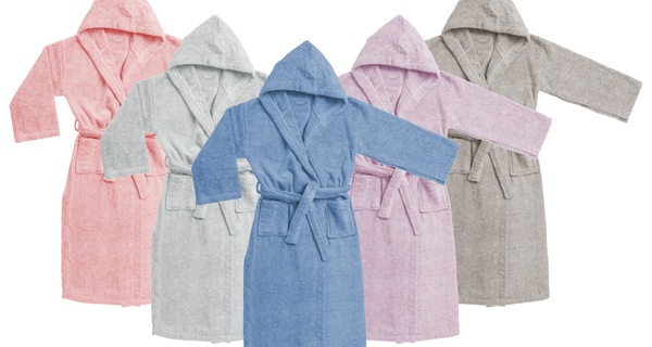 Accappatoio in spugna unisex, disponibile in 5 taglie e vari colori