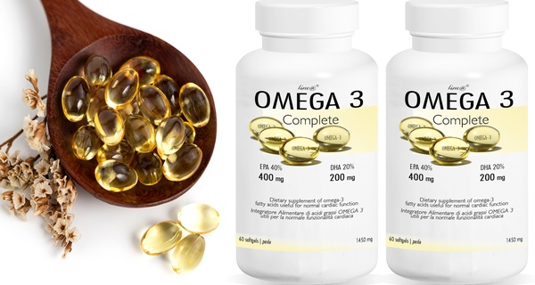 Fino a 720 perle di Omega 3 alta concentrazione 400 mg EPA e 200 mg DHA per perla Line@