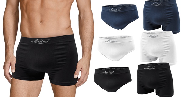 Boxer o slip senza cuciture Liabel da uomo in microfibra senza cuciture disponibili in varie taglie e colori