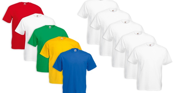Set da 5 T-shirt Fruit of The Loom