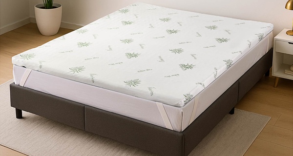 Topper in memory foam con Aloe Vera