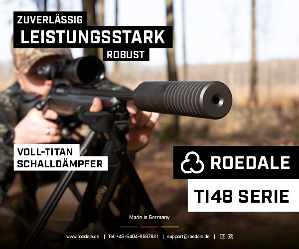 Drückjagd Anzeige: Roedale TI48 Titan-Schalldämpfer