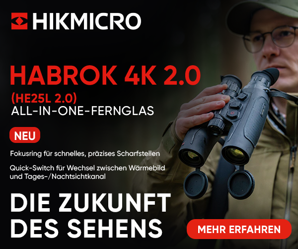 Drückjagd Anzeige: HIKMICRO HABROK 4K 2.0 All-in-One-Fernglas