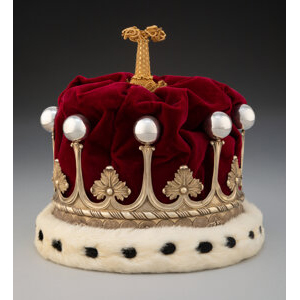 A Garrard & Co. Ltd. Silver, Red Velvet, and Ermine Coronet for Earl Poulett in an Original Case, London, 1910 Marks to cor