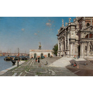 Martín Rico y Ortega (Spanish, 1833-1908) Santa Maria della Salute and the Dogana, Venice