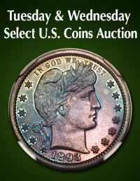 December 3 - 4 Tuesday & Wednesday US Coins Select Auction