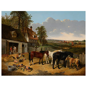 John Frederick Herring, Jr. A quiet stable yard, a hunt beyond