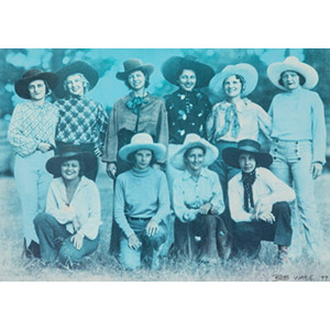 Bob Schrope 'Daddy-O' Wade (American, 1943-2019) Two Rows of Cowgirls, 1999