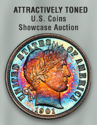 January 13 Attractively Toned  US Coins Showcase Auction