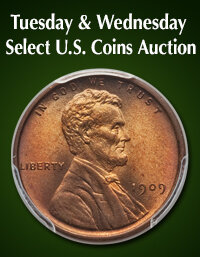 December 31 - January 1 Tuesday & Wednesday US Coins Select Auction